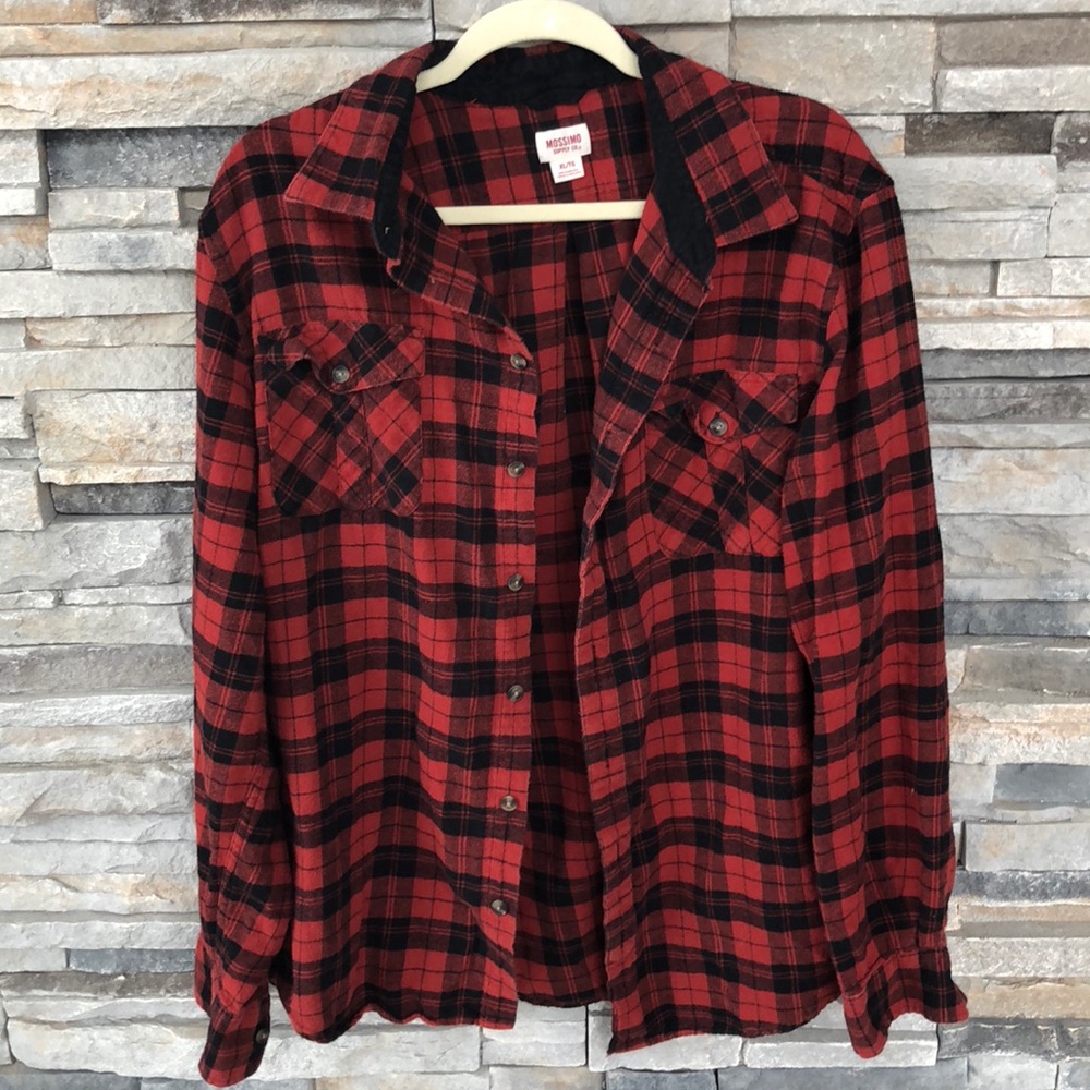 Size XL red/black flannel!